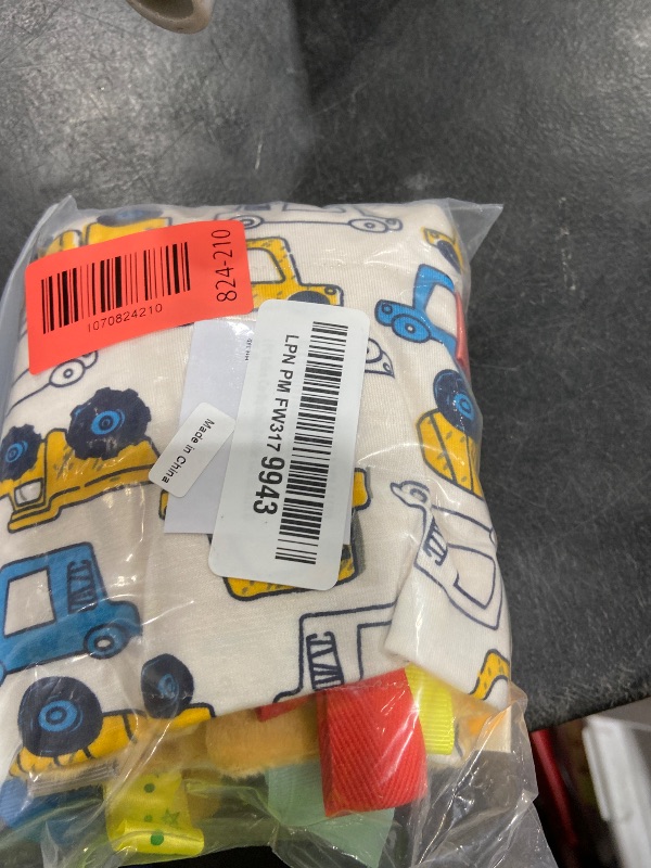 Photo 1 of 1 PC Yellow Car Big Size Baby Tag Blanket, Soft Baby Security Label, Taggy Blanket for Toddler Gift (21.7x17.7)