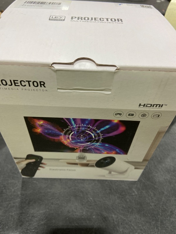 Photo 1 of [Electric Focus]Mini Portable Projector with 4K Support, Bluetooth 5.4 WIFI6, 5watt Sound Base Speaker, 260 ANSI, Android 11, 210° Rotation , Auto Keystone Correction Video Projector HY300 PLUS