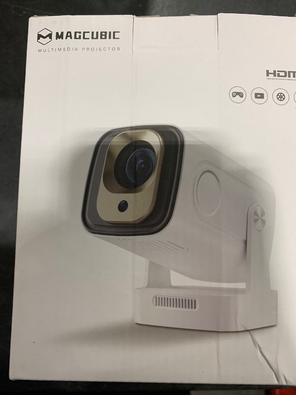 Photo 1 of ?Auto Focus&1080P?Magcubic Mini Smart Projector with 4K Support, Portable Projector with Wifi and Bluetooth, 5W Speaker, Built in Apps, Voice Control, Outdoor Movie Projector