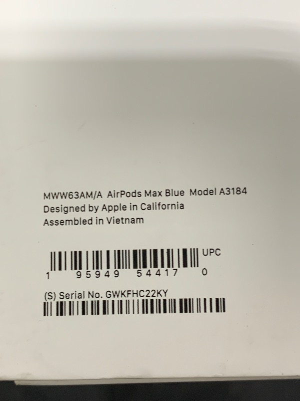 Photo 1 of Apple AirPods Max Wireless Over-Ear Headphones, Pro-Level Active Noise Cancellation, Transparency Mode, Personalized Spatial Audio, USB-C Charging, Bluetooth Headphones for iPhone - Blue