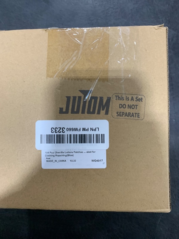 Photo 1 of 104 Pcs Chenille Letters Patches Iron on Large 3.2 H x 2.4 W College Letters Patches Embroidered Trimmed Preppy Alphabet for Clothing Repairing(Blue)