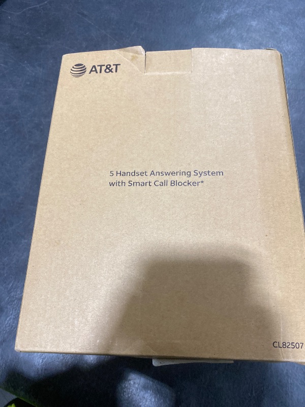Photo 1 of AT&T CL82507 DECT 6.0 5-Handset Cordless Phone for Home with Answering Machine, Call Blocking, Caller ID Announcer, Intercom and Long Range, Silver (CL82507)