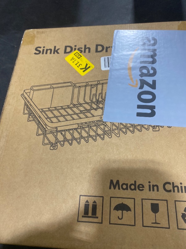 Photo 1 of Small Expandable Over The Sink Dish Drainer Drying Rack In Stainless Steel Metal For Kitchen, Counter Space Saving Compact Above Plate Dryer Strainer, Adjustable Hanging Inside Sink Wire Drain Holder