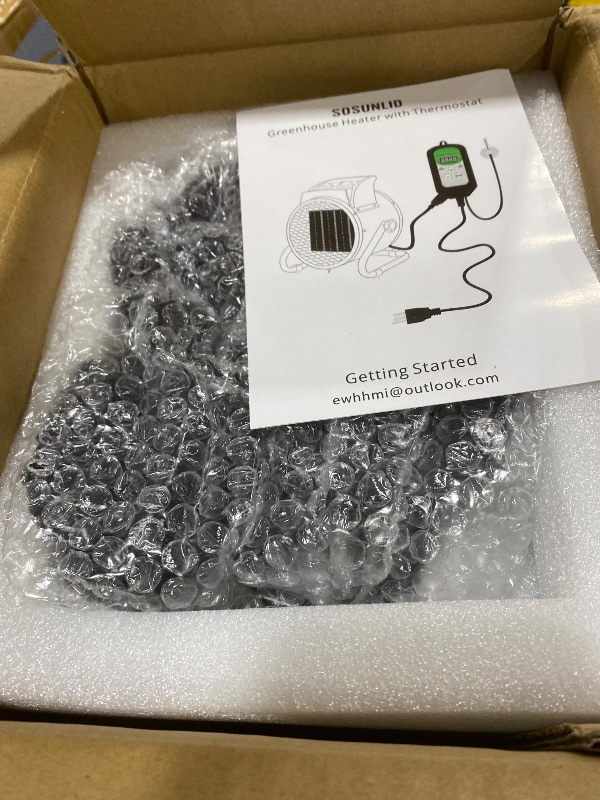 Photo 1 of Greenhouse Heater with Thermostat, Fast Heating, Auto Power Control, Over Temperature Protection, Greenhouse Heater for Winter Plants, for Grow Tent, Green House, Flower Room, Patio