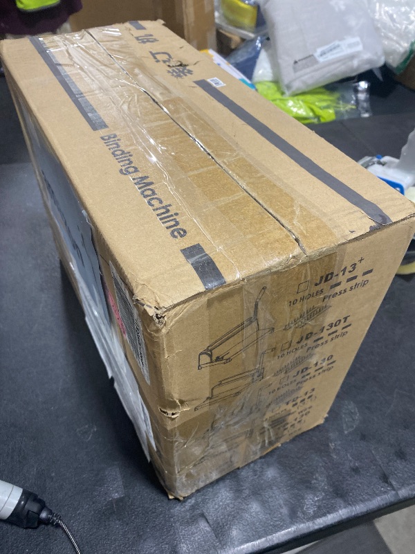 Photo 1 of Rayson TD-132 Wire Binding Machine, 32-Hole Spiral Coil Binder, 3:1 Pitch, Punches 12 Sheets, Binds up to 120 Sheets, Sturdy Metal Construction