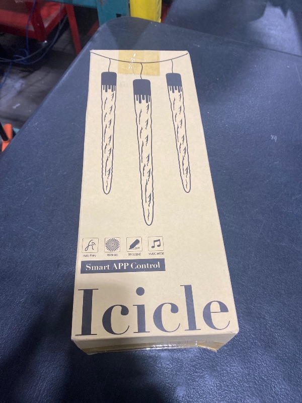 Photo 1 of Brightown Smart Icicle Lights for Outside - 31.2ft with 20 Tubes 100 LED Color Changing Icicle Christmas Lights Decoration - APP Controlled RGB Customize Display DIY Dynamic Lighting Effect