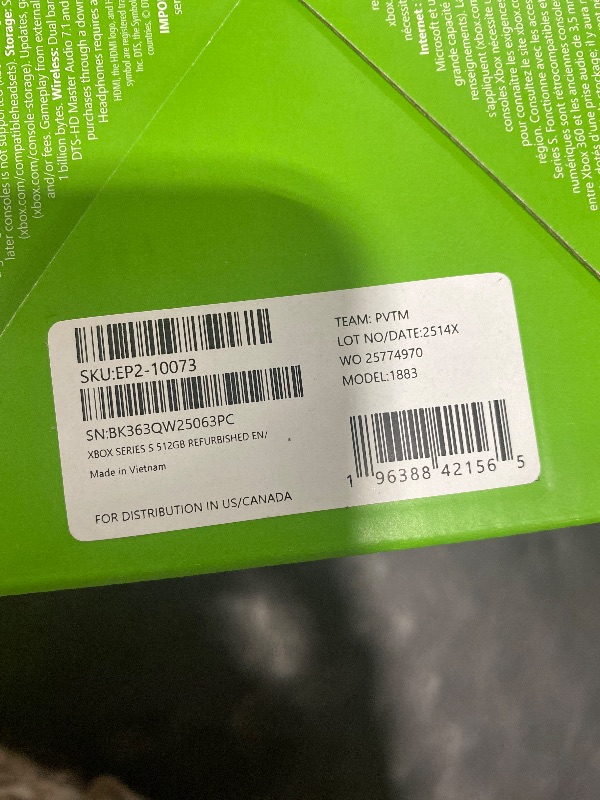 Photo 1 of Xbox Series S - All Digital Gaming Console - 512GB SSD - Includes Wireless Controller - 120FPS (Renewed Premium)