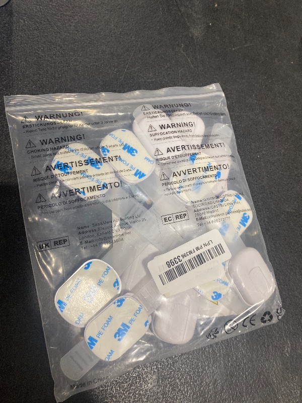 Photo 1 of 10 Pack Cabinet Locks Baby Proofing, SOGUDE Child Proof Cabinet Locks with Strong Adhesive Child Safety Locks for Refrigerator, Doors, Drawer Locks No Drilling, Cabinet Locks for Babies- White