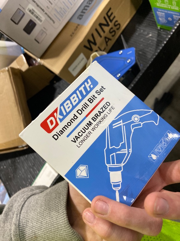 Photo 1 of 10pc Dry Diamond Core Drill Bits Set, Tile Drill bits for Ceramic Porcelain Marble Granite Stone Glass, Integrated Coolant for Dry Drilling, Round Shank, Size 3/16" 1/4" 5/16" 3/8" 1/2" 9/16" 5/8"