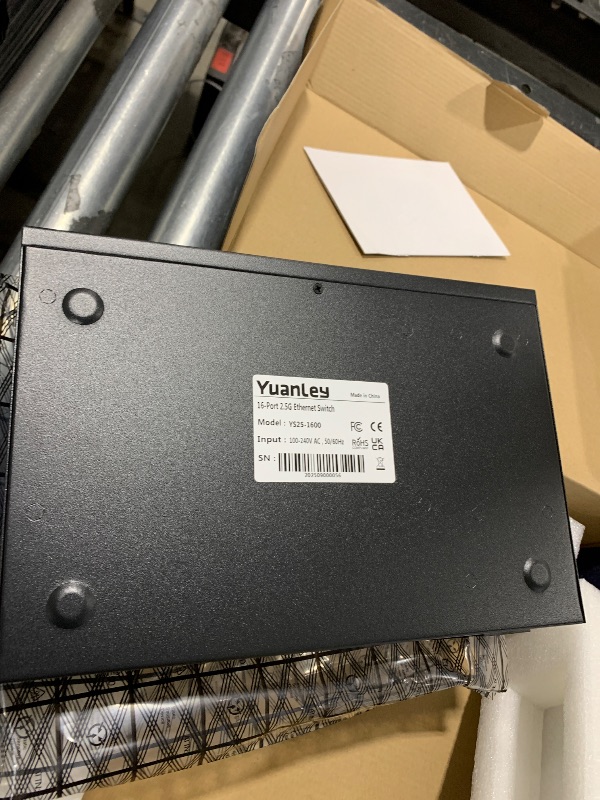 Photo 1 of 18 Port 2.5G Umanaged Ethernet Switch, 16 x 2.5Gb Base-T Ports, 2 x 10G SFP+, Compatible with 100/1000/2500Mbps, Metal Fanless, Desktop/Rack Mount YuanLey 2.5Gbe Network Switch for Wireless AP, PC