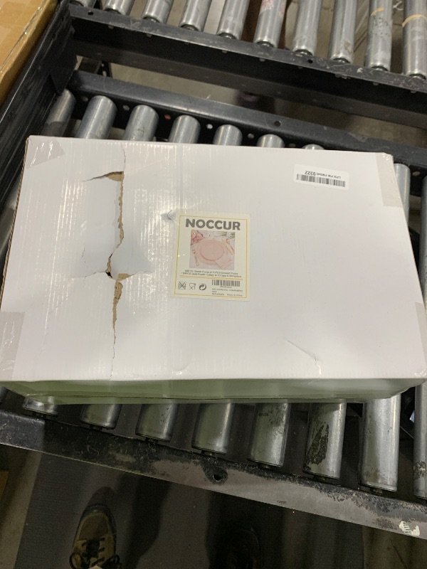 Photo 1 of **INCOMPLETE** NOCCUR Pink Plates Disposable - Pink Gold Plastic Dinnerware Set for 50 Guests Include Dinner Plates, Cutlery,50 Cups - Ideal for Party/Wedding/Valentines Day