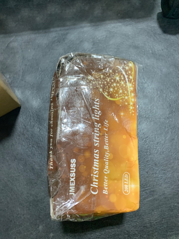 Photo 1 of JMEXSUSS Multicolor Christmas Tree Lights Outdoor Indoor Clear Wire, 200 LED Christmas Lights 66ft Colorful String Lights Plug in for Bedroom Tree Room Party Xmas Decorations