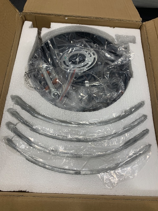 Photo 1 of MIAYBPH Black Semi Flush Mount Ceiling Light Fixture, 17.7-Inch Glass Drum Flush Mount Light Farmhouse Modern Lights Kitchen Lighting Fixtures for Foyer Entryway Hallway Bathroom Bedroom Laundry Room