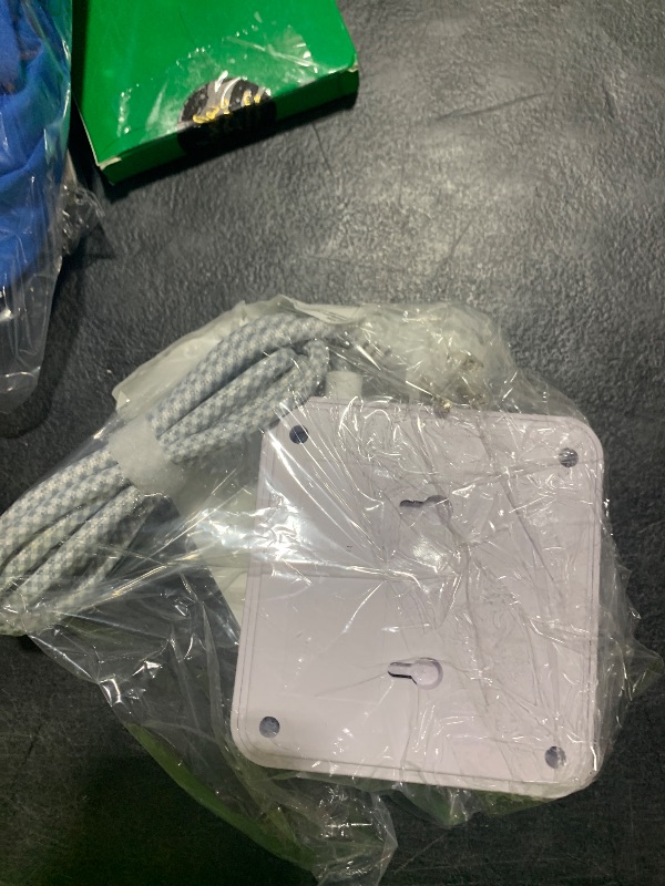 Photo 1 of Surge Protector Power Strip - CHCORE 5Ft Braided Extension Cord with 8 Outlets with 4 USB (2 USB C) Charging Ports, Flat Plug Multi Plug Outlet Extender Charging Station for Home Office, ETL, White