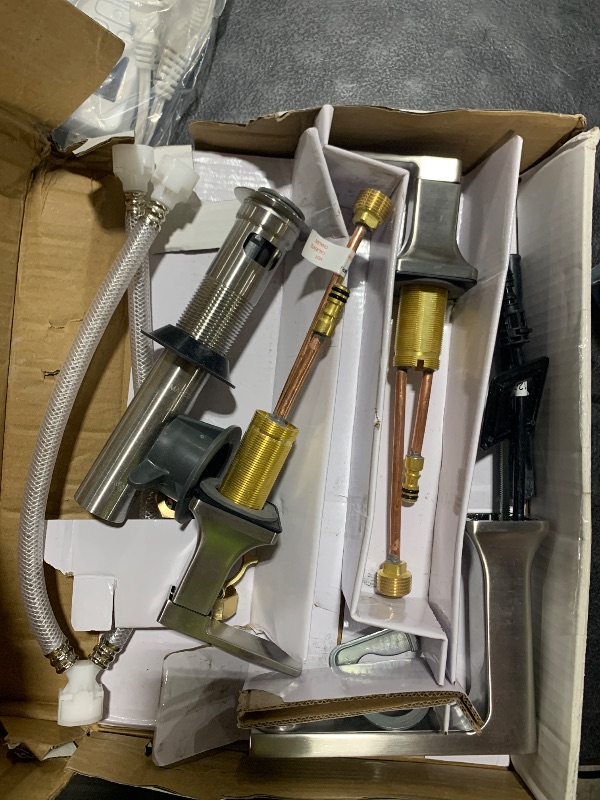 Photo 1 of Delta Velum Brushed Nickel Bathroom Faucet 3 Hole, 8 Inch Widespread Bathroom Sink Faucet for Vanity, Metal Push-Pop Drain Assembly, Stainless 3537LF-SSMPU