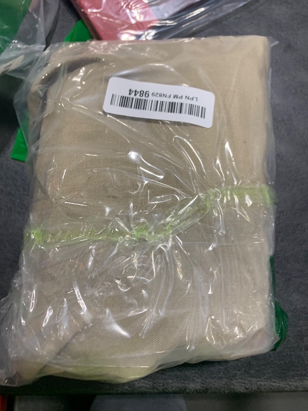 Photo 1 of H.VERSAILTEX Linen Textured Table Cloths 60 x 60 Inch Premium Solid Tablecloth Spill-Proof Waterproof Table Cover for Dining Buffet Feature Extra Soft and Thick Fabric Wrinkle Free, Taupe