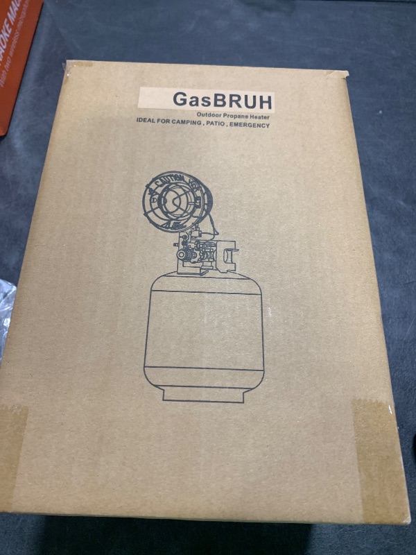 Photo 1 of GasBRUH Single Tank Top Propane Radiant Heater With Windproof Lighter,18,000 BTU Portable Propane Heater with 3 Heating Modes, Tip-over Switch and Shut-off Valve for Camping, Patio, Backyard, RV