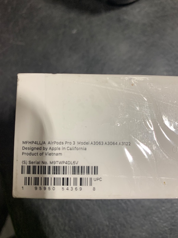 Photo 1 of Apple AirPods Pro 3 Wireless Earbuds, Active Noise Cancellation, Live Translation, Heart Rate Sensing, Hearing Aid Feature, Bluetooth Headphones, Spatial Audio, High-Fidelity Sound, USB-C Charging