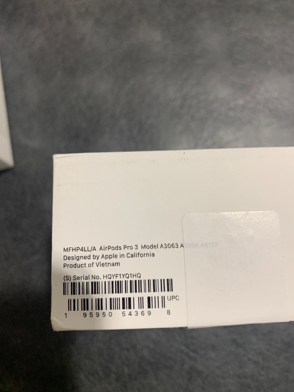 Photo 1 of Apple AirPods Pro 3 Wireless Earbuds, Active Noise Cancellation, Live Translation, Heart Rate Sensing, Hearing Aid Feature, Bluetooth Headphones, Spatial Audio, High-Fidelity Sound, USB-C Charging