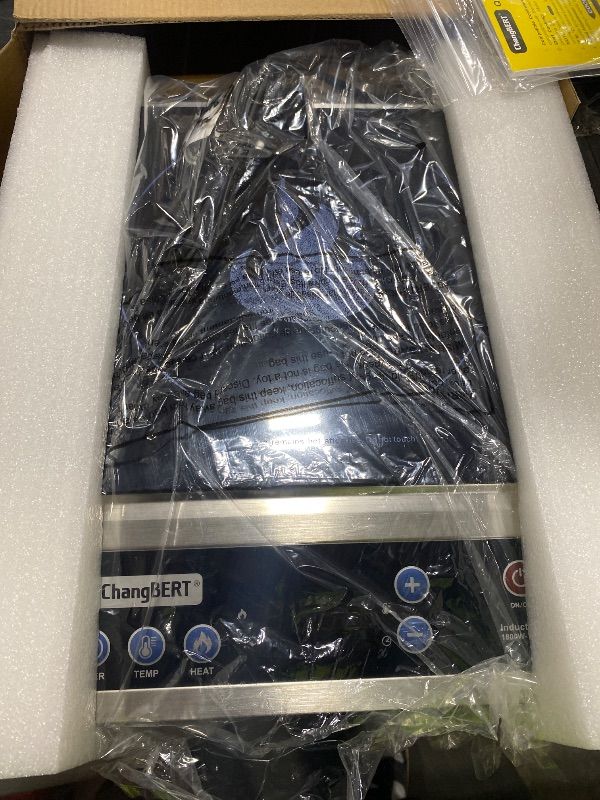 Photo 1 of ChangBERT Induction Cooktop, Commercial Grade Portable Cooker, Large 8” Heating Coil, Premium Stainless Steel Countertop Burner with NSF Certified, 10 Hours Timer Powerful 1800W Professional Hot Plate