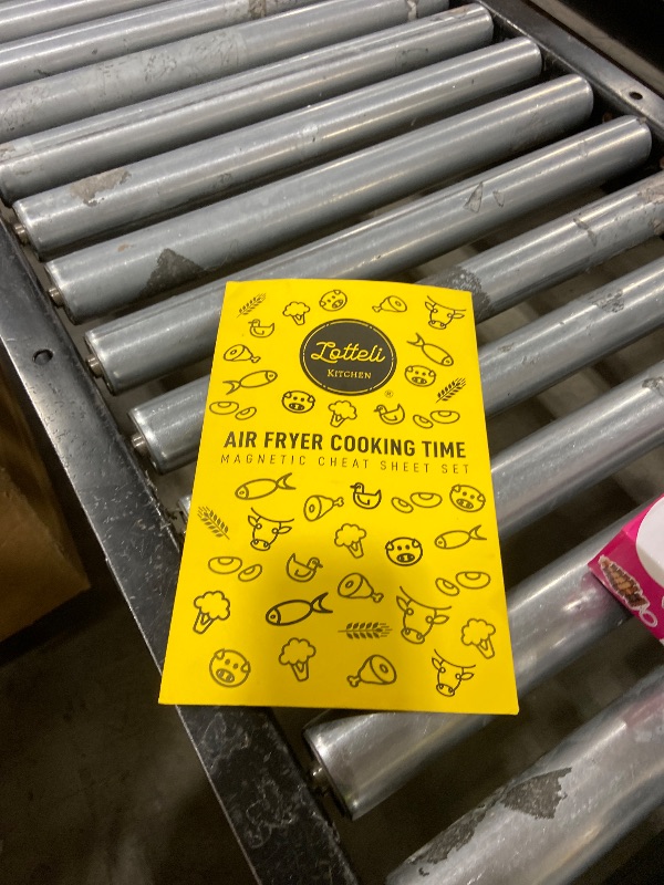 Photo 1 of Air Fryer Magnetic Cheat Sheet Set - Air Fryer Accessories Cookbook - As Seen on The Today Show an Easy to Use AirFryer Time Chart Set - Strong Magnet Quick Reference Cooking Guide for Frying (Black)