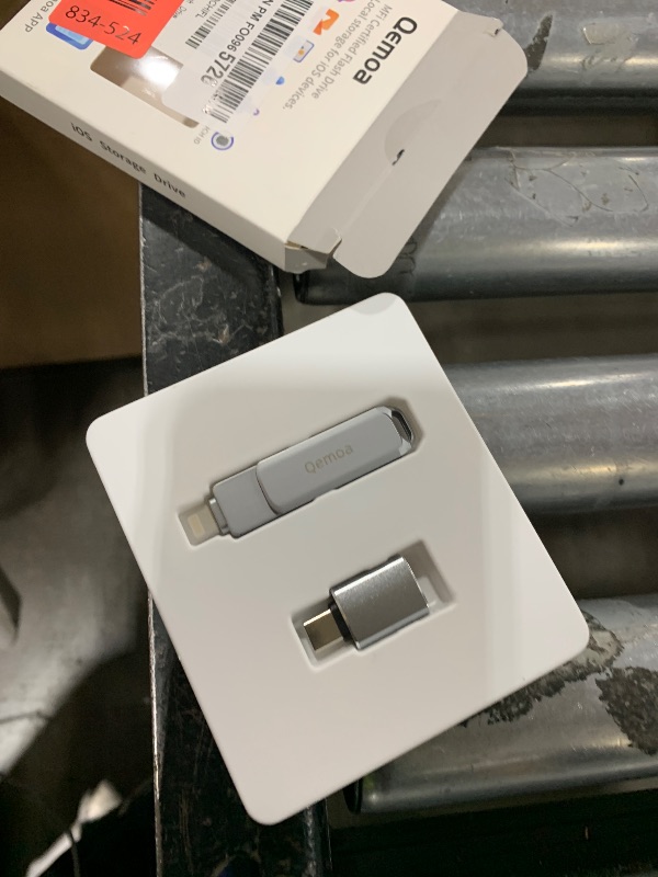 Photo 1 of MFi Certified 512GB Flash Drive Photo Stick for iPhone, External Memory Photo Keeper Storage for Data Saver/Backup/Transfer Files/Picture/Video/iPhone/iPad/iOS/Android/PC (Gray)Available Space: ~484GB