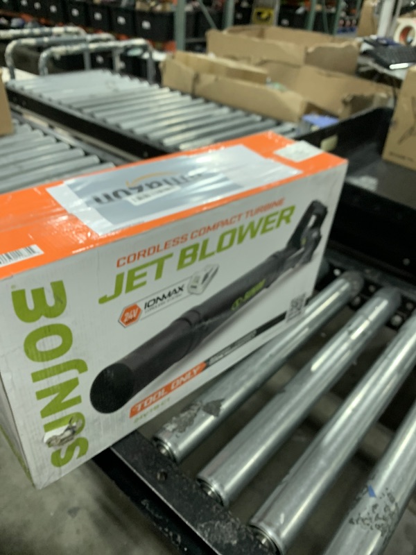 Photo 1 of **PARTIAL SET**Sun Joe 24-Volt Cordless Compact Turbine Leaf Blower, 100 MPH Air Speed, 280 CFM Airflow