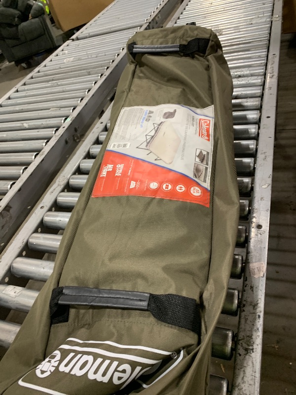 Photo 1 of missing parts --------------------Coleman Queen-Size Airbed Cot Combination, Folding Air Mattress with Steel Frame & Side Table, Battery Pump Included, Great for Camping, Lounging, Elevated Sleeping, Guests, & More