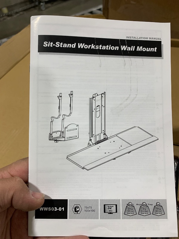 Photo 1 of PUTORSEN Monitor and Keyboard Wall Mount with CPU Holder for 32" Monitors (55 lbs Max), Keyboard Tray (4.4 lbs Load) & CPU Holder (22 lbs Capacity) - Height Adjustable, with Mouse Pad, VESA75/100