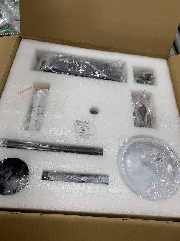 Photo 1 of ZMISHIBO Outdoor Ceiling Fans with Light for Patios, Waterproof Gazebo Fan with Remote Control Smart App,3CCT Dimmable,Plug in Caged Ceiling Fan with Pull Chain for Porch Pergola Canopy,Brown