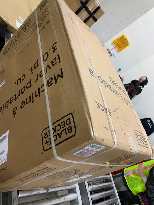 Photo 1 of BLACK+DECKER 3.0 Cu. Ft. Portable Washer, 26.5 lb. Capacity Washing Machine, 6 Cycles, Quick Connect Sink Adapter and Drain Hose Included, Transparent Lid & LED Display, BPW30MW, White