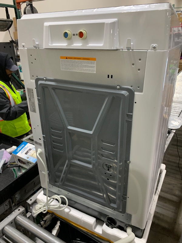 Photo 1 of BLACK+DECKER 3.0 Cu. Ft. Portable Washer, 26.5 lb. Capacity Washing Machine, 6 Cycles, Quick Connect Sink Adapter and Drain Hose Included, Transparent Lid & LED Display, BPW30MW, White