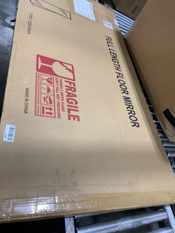 Photo 1 of TRAHOME Full Length Mirror, 75"x35" Standing Floor Full Body Mirror for Wall with Aluminum Alloy Frame for Bedroom, Living Room, Dressing Room(Black)