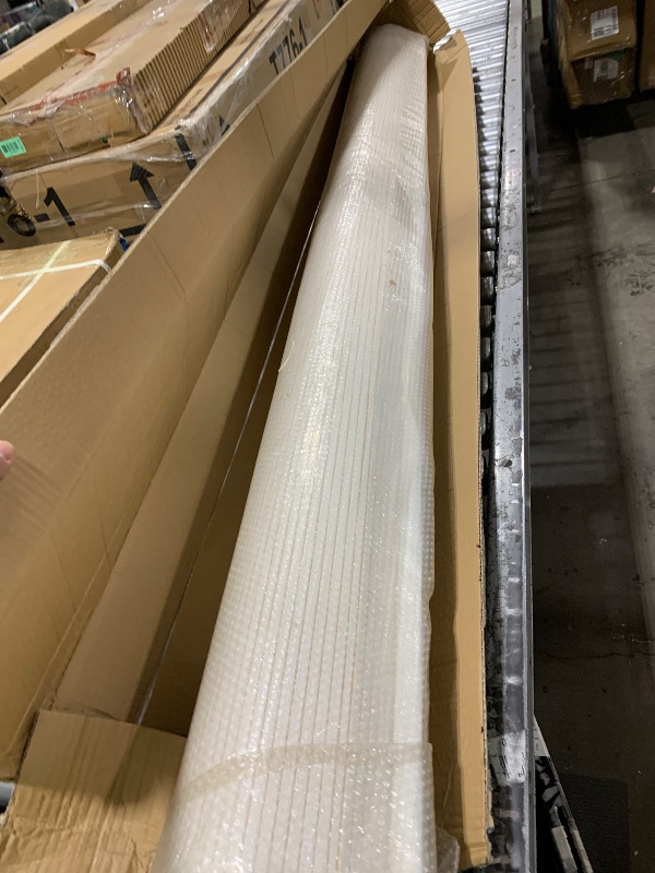 Photo 1 of 6 ft. Tall Bamboo Wave Screen - Rustic White