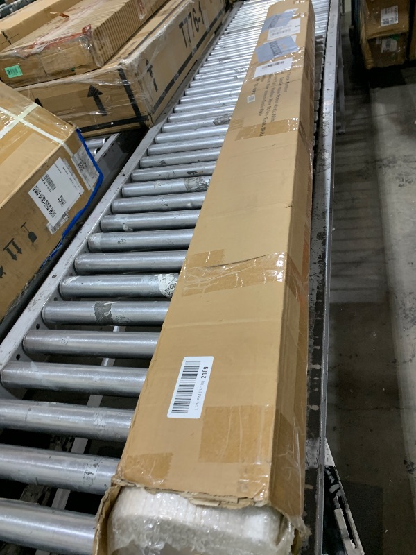 Photo 1 of 6 ft. Tall Bamboo Wave Screen - Rustic White