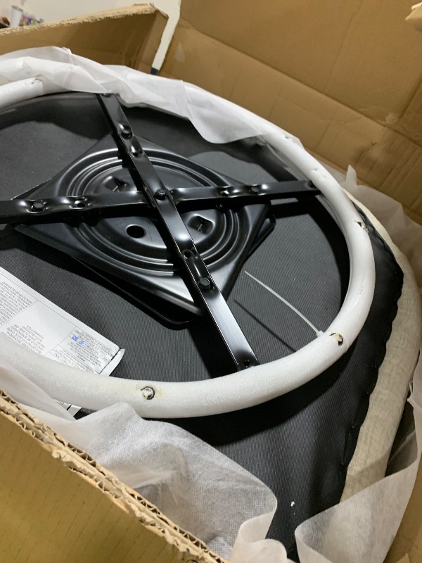 Photo 1 of Acme Etienne Contemporary Wood & Linen Fabric Upholstered Swivel Chair in Beige