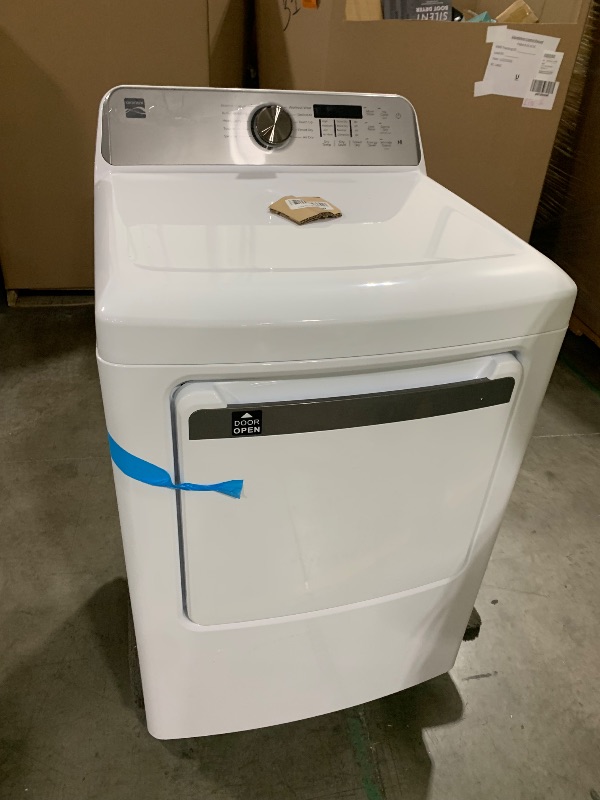 Photo 1 of Kenmore 7.0 cu. ft. Front Load Electric Dryer - with Guard to Reduce Wrinkles & Static - Smart Sensor Drying - LED - White