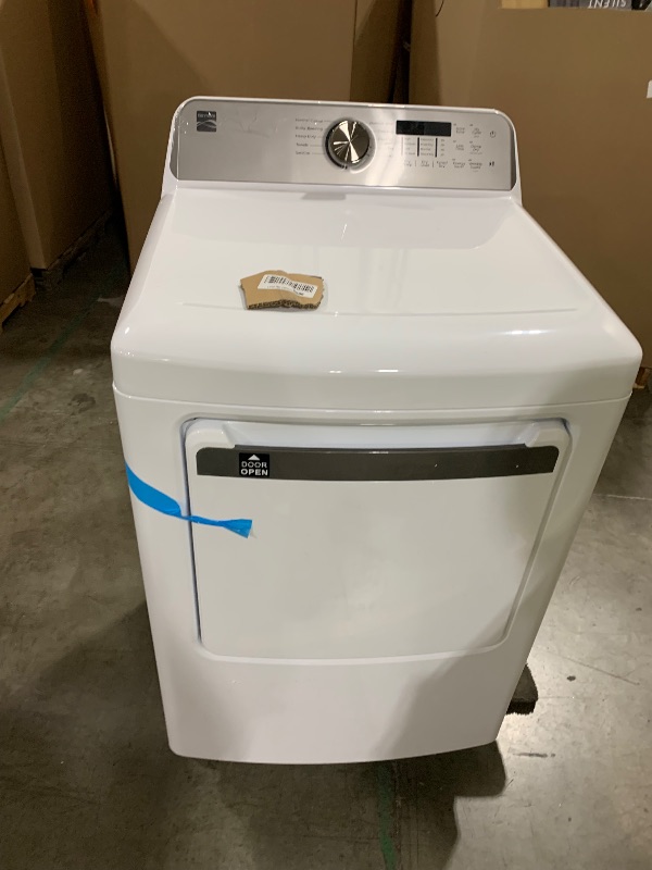 Photo 1 of Kenmore 7.0 cu. ft. Front Load Electric Dryer - with Guard to Reduce Wrinkles & Static - Smart Sensor Drying - LED - White