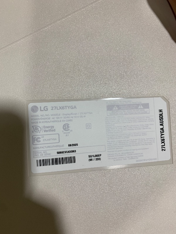 Photo 1 of LG 27-Inch StanbyME 2 with Folio Cover, Portable Touch Screen, Dolby Vision, HDR10, Filmmaker Mode, Built-in Battery, Full Swivel Rotation (27LX6TYGA, 2025)