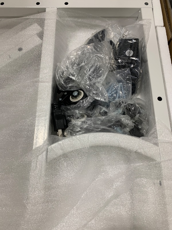 Photo 1 of Natwind Large Printer Stand, 24''x20''x29'' Printer Table with Adjustable Storage Shelf, 3 Tier Rolling Cart with Wheels, Multifunctional Home Office Shelves for Heat Press, 3D Printer (White)