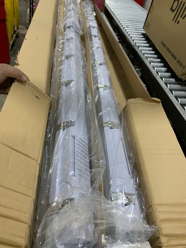 Photo 1 of SLAclite 8FT LED Vapor Tight Light 120W/100W/80W,3/4/5000K CCT Selectable 18000lm (150W Eq.) IP66 Waterproof Shop Light 8feet LED Vapor Proof Fixture for Parking Garage Car Wash Warehouse ETL 4-Pack