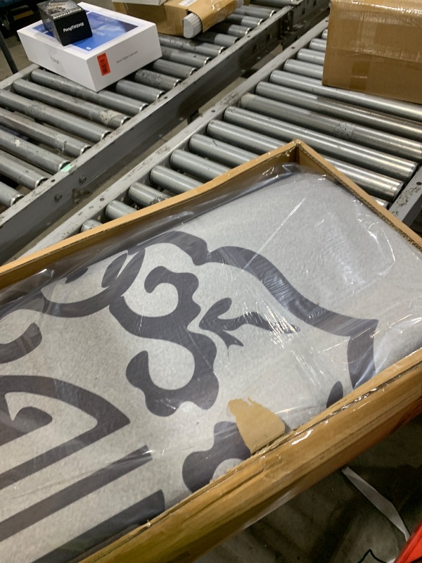 Photo 1 of Airsell Area Rugs, Low-Profile Non-Slip Modern Carpet for Living Room and Bedroom, Lightweight Easy Clean Rug for Dining Room, Hallway,Pet Room (8x10 Ft Grey Modern A-06 Area Rug)