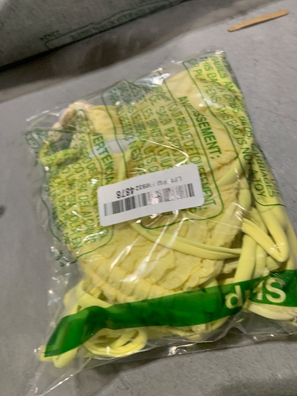 Photo 1 of SOLY HUX Women's Halter Tankini Swimsuits Tie Side String Bathing Suit Two Piece Swimsuit Plain Yellow Small