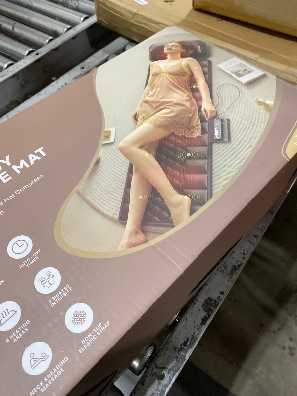 Photo 1 of DOPICT Massage Mat, Detachable Neck Massager, Full Body Vibration Heating, Massage Pad with 10 Vibrating Motors and 9 Speed Settings for Home Office Use, Gift for Men Women Parents Christmas,Black