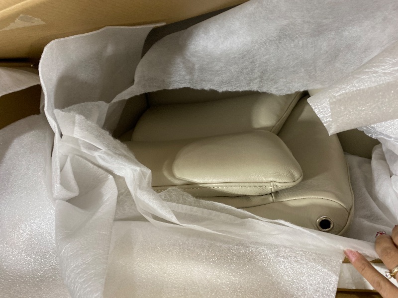 Photo 1 of Jennifer Taylor Home Jovan 31.5" Mid-Century Modern Genuine Leather Recliner Lounge Chair & Ottoman Set, Shadow Gray Leather