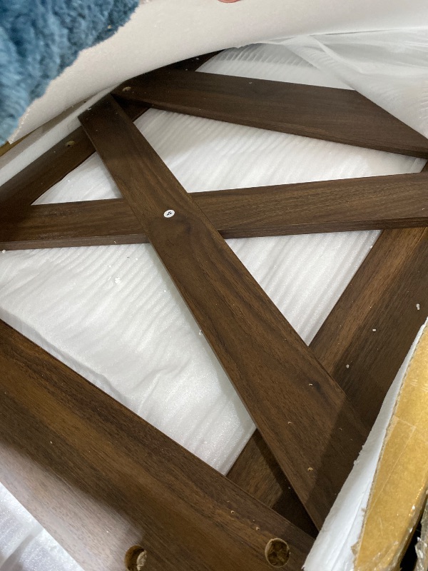 Photo 1 of GarveeHome Dining Table for 6-8, Dinner Table with Stable Triangular Legs, Rustic Brown