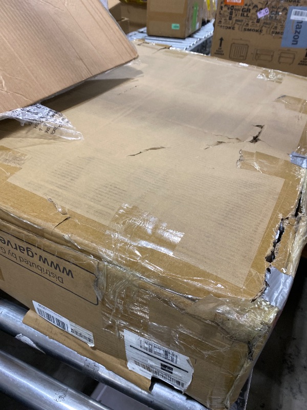 Photo 1 of GarveeHome Dining Table for 6-8, Dinner Table with Stable Triangular Legs, Rustic Brown