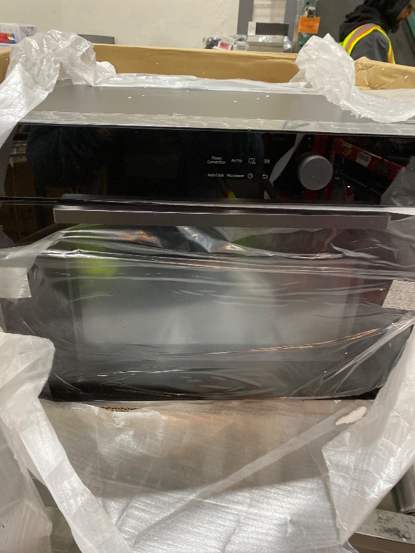 Photo 1 of SAMSUNG 1.2 cu. ft. Countertop Convection Microwave with Air Fry, Black Glass, MC12DB8700CKAA