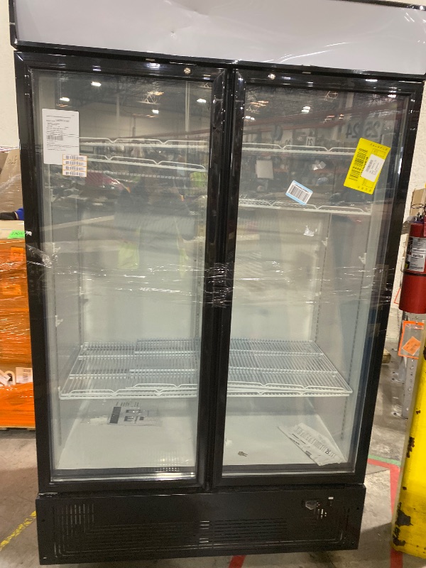 Photo 1 of BINGERMA Commercial Merchandiser Display Refrigerator 40 Cu.ft. with 2 Glass Doors ETL Drink Cooler Beverage Fridge for Bars,Restaurants, Convenience Stores, Supermarkets and Offices