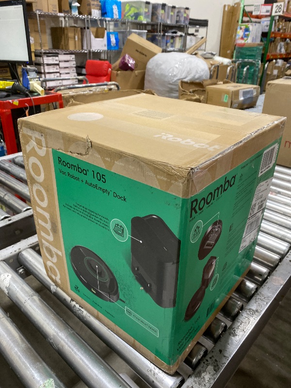 Photo 1 of iRobot Roomba 105 Vac Robot Vacuum with AutoEmpty Dock - Self-Empties for 75 Days, Easy to use, Intense Power-Lifting Suction, LiDAR Navigation, Multi-Surface Cleaning, Cleans in Neat Rows